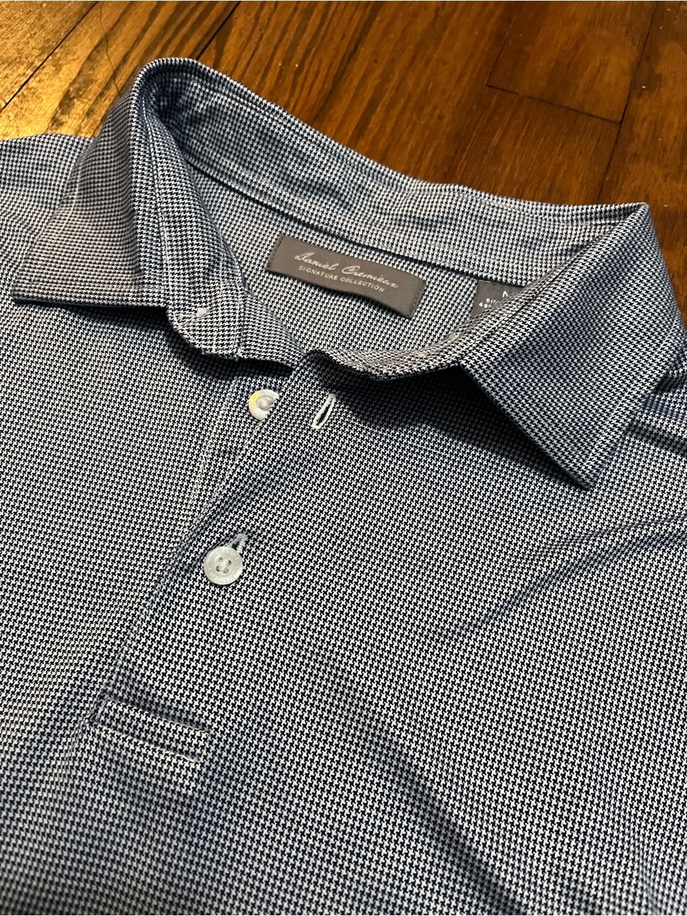 Daniel Cremieux Navy Micro-Check Polo